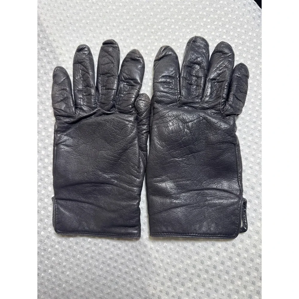 Unbranded Leather Gloves Womens M Black Good Knit Lined Winter Warm Classic